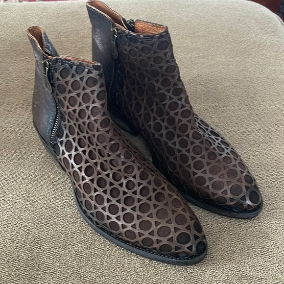 Kanna Women’s Ankle Boots brown Leather Size 37 US 7 - Picture 1 of 10